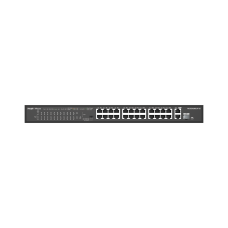 RG-ES126S-LP V2, 24-Port 10/100 Mbps with 2-Port Gigabit Rackmount PoE Switch Best Price In Dubai, UAE. 