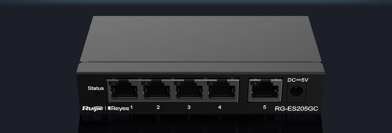 5-Port Gigabit Managed Non-PoE Switch  