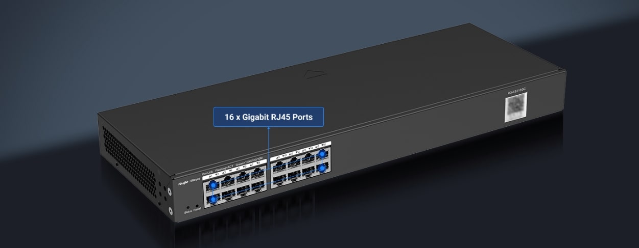 16-Port Gigabit Managed Non-PoE Switch