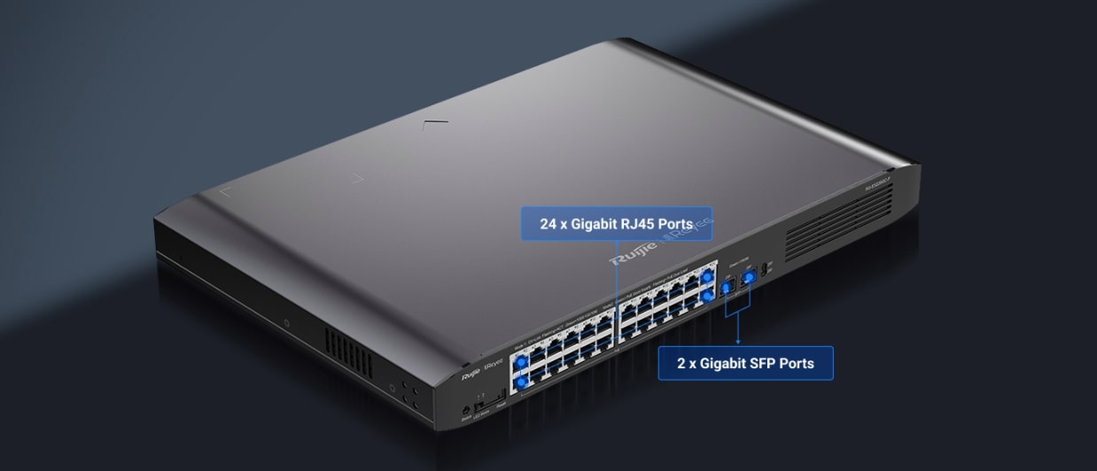 26-Port Gigabit Managed Switch with 24 PoE+ Ports