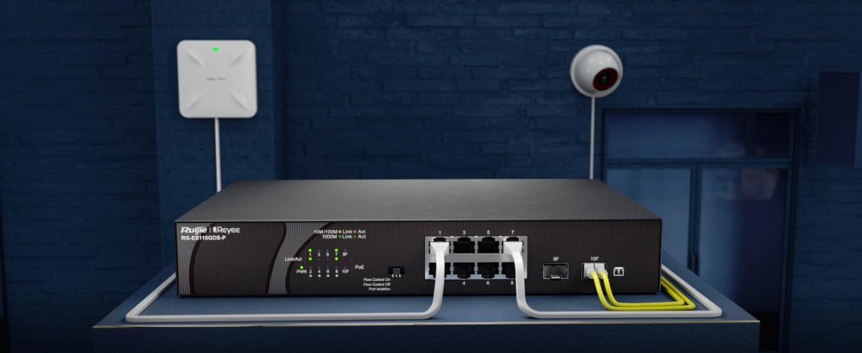 10-Port 10/100/1000Mbps Unmanaged Switch with 8 PoE+ Ports