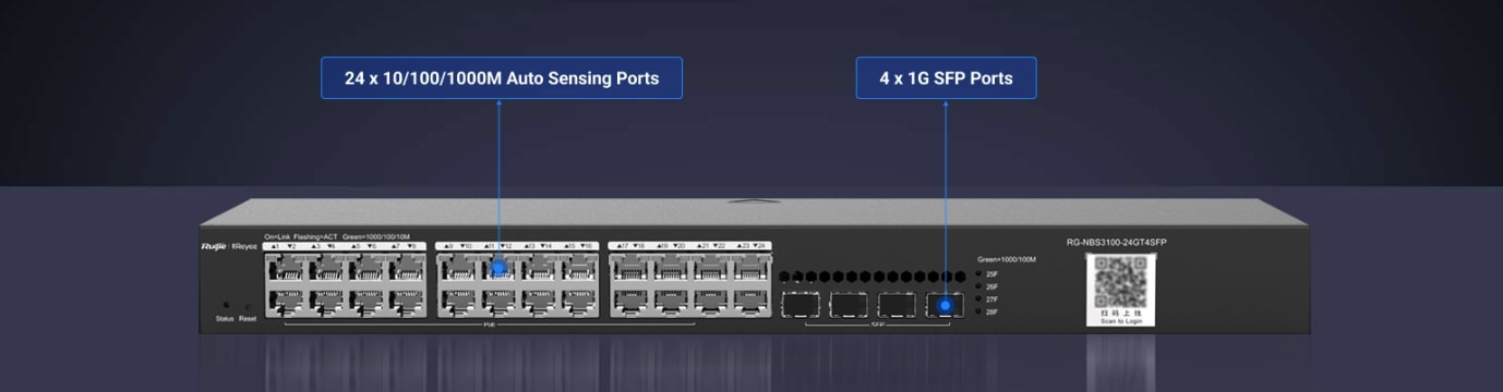 24-Port Gigabit Layer 2 Managed   Switch, 4 x SFP Uplinks